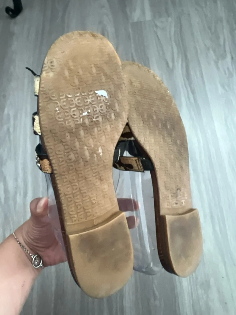 Sam Edelman Leopard Haircalf H Slide Sandals Women’s Size 6 Brown Animal Print
